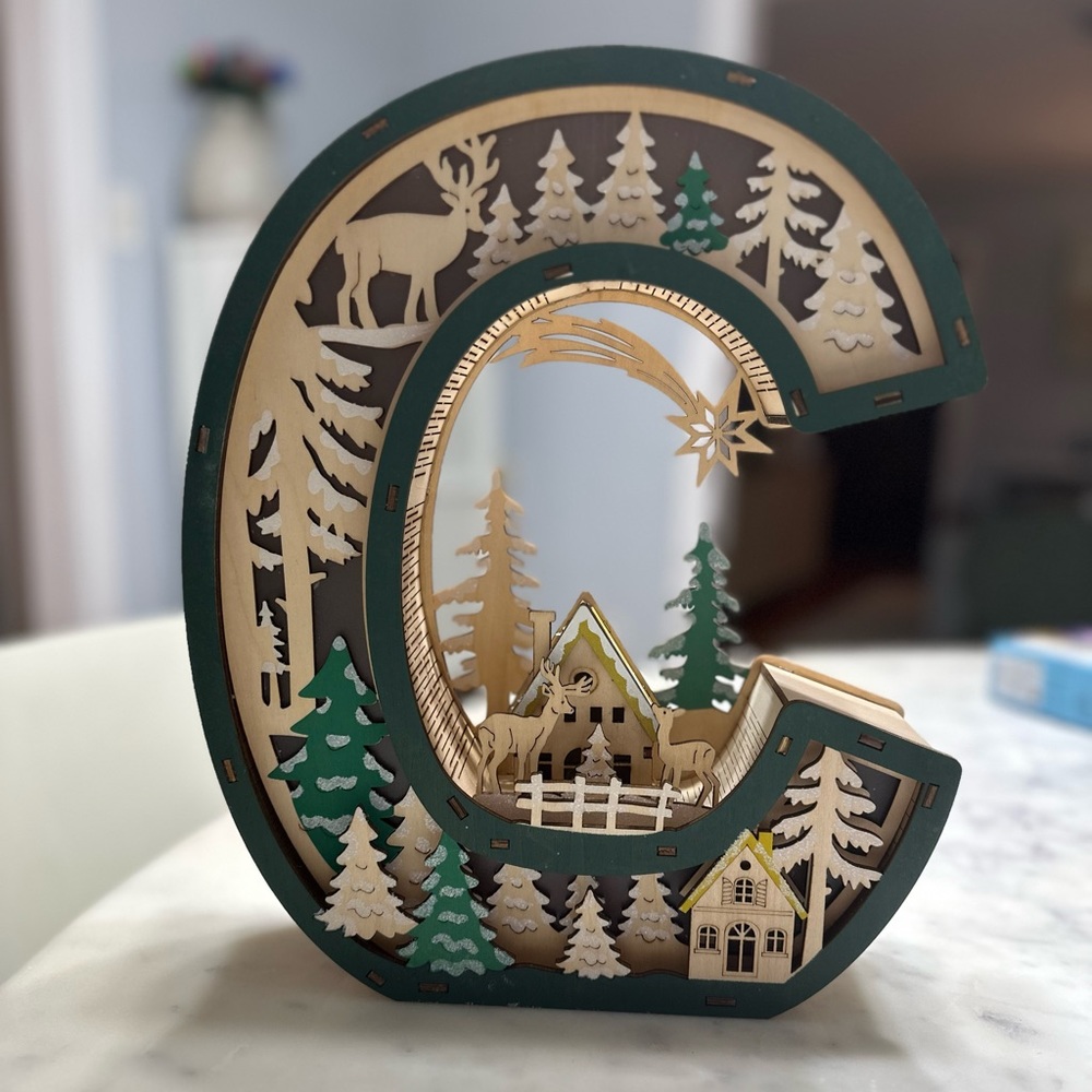 NWT- Anthropologie - Wonderland Scene Monogram Letter